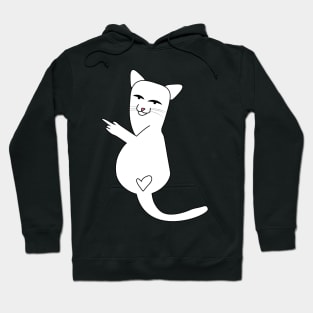 Middle Finger Cat Hoodie